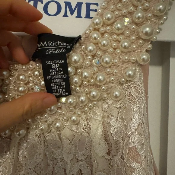 NWOT R&M Richards 8903 Long Formal Dress 8P - Picture 6 of 7